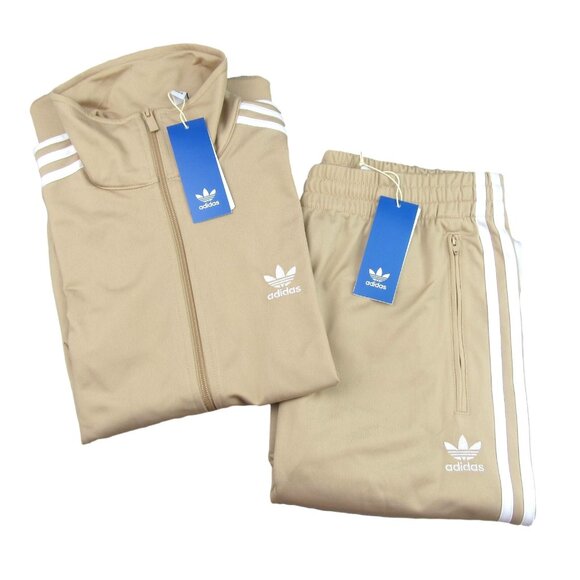 adidas Other - Adidas Originals Firebird Track Pants Jacket Jump Suit Men's Sz Medium Beige NEW
